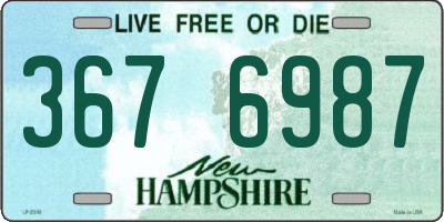 NH license plate 3676987