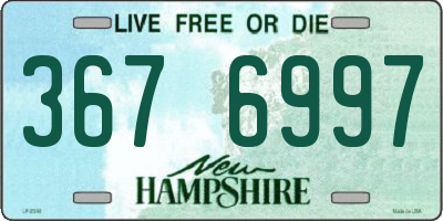 NH license plate 3676997