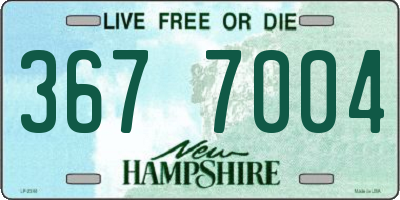 NH license plate 3677004