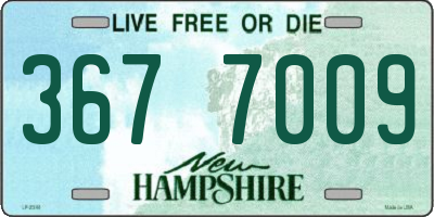 NH license plate 3677009