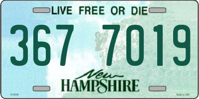 NH license plate 3677019