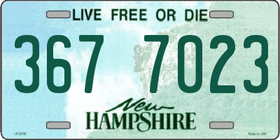 NH license plate 3677023