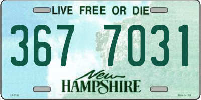 NH license plate 3677031