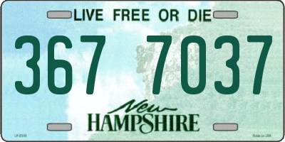 NH license plate 3677037