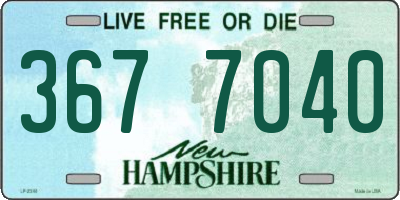 NH license plate 3677040