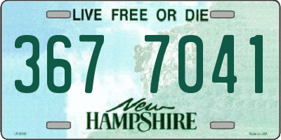 NH license plate 3677041