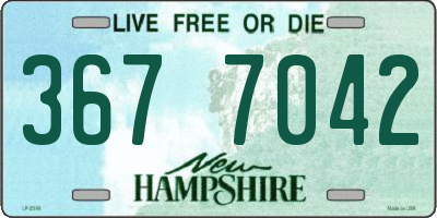 NH license plate 3677042