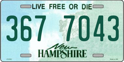 NH license plate 3677043