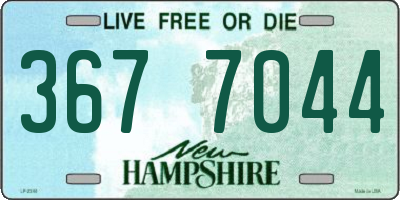 NH license plate 3677044