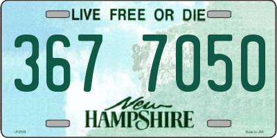 NH license plate 3677050