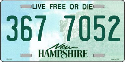 NH license plate 3677052