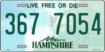 NH license plate 3677054
