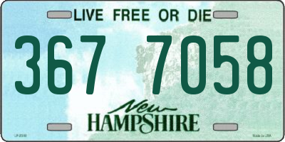 NH license plate 3677058