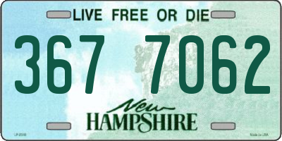 NH license plate 3677062