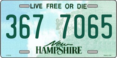 NH license plate 3677065