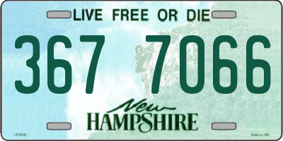 NH license plate 3677066