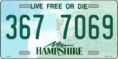NH license plate 3677069