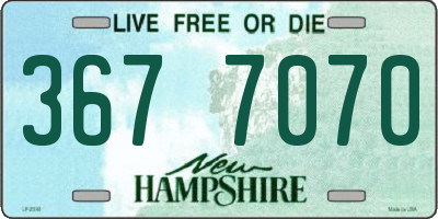 NH license plate 3677070