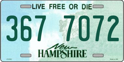 NH license plate 3677072