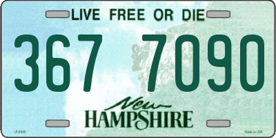 NH license plate 3677090