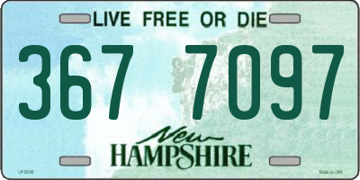 NH license plate 3677097