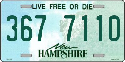 NH license plate 3677110