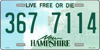 NH license plate 3677114