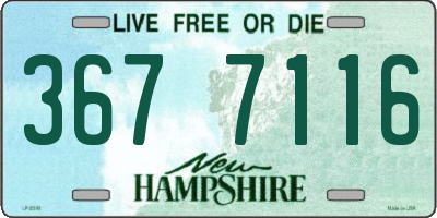 NH license plate 3677116