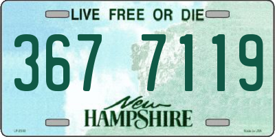 NH license plate 3677119