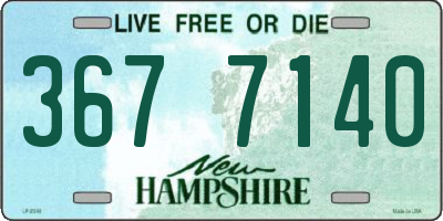 NH license plate 3677140