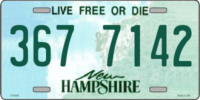NH license plate 3677142