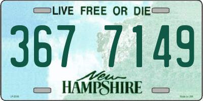 NH license plate 3677149