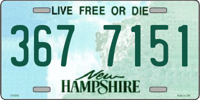 NH license plate 3677151