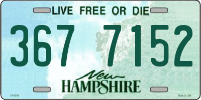 NH license plate 3677152
