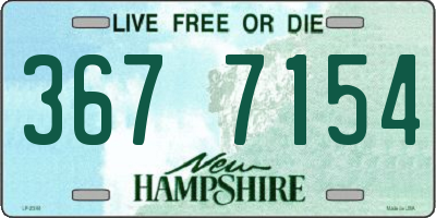 NH license plate 3677154