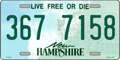 NH license plate 3677158