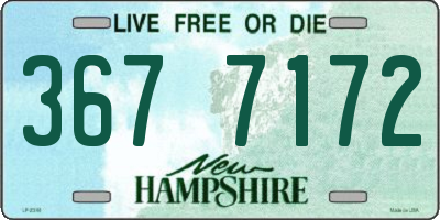 NH license plate 3677172