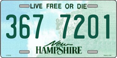 NH license plate 3677201