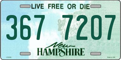NH license plate 3677207