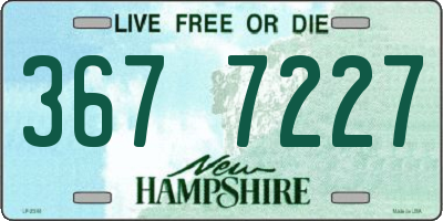 NH license plate 3677227