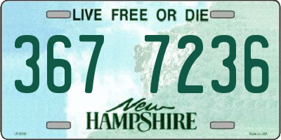 NH license plate 3677236
