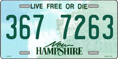 NH license plate 3677263