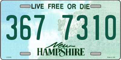NH license plate 3677310
