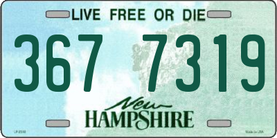 NH license plate 3677319