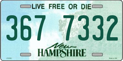NH license plate 3677332