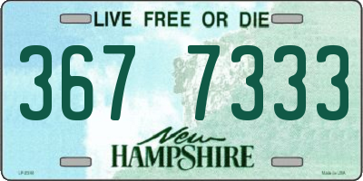 NH license plate 3677333
