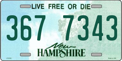 NH license plate 3677343