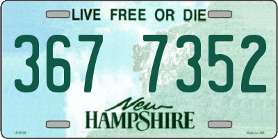NH license plate 3677352