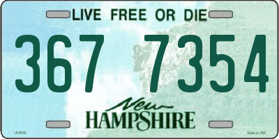NH license plate 3677354