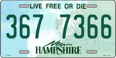 NH license plate 3677366